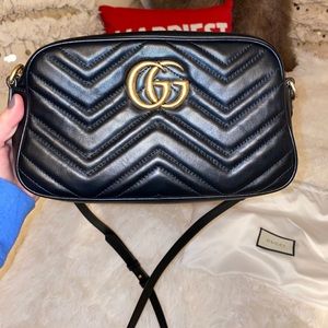 Small GG 2.0 Matelassè leather camera bag